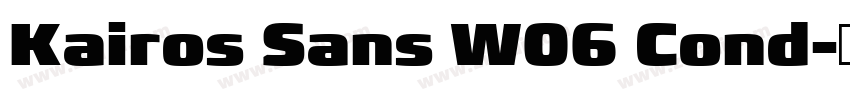 Kairos Sans W06 Cond字体转换